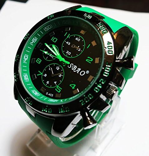 Stainless Steel Luxury Sport Analog Quartz Modern Men Fashion Wrist Watch - Green