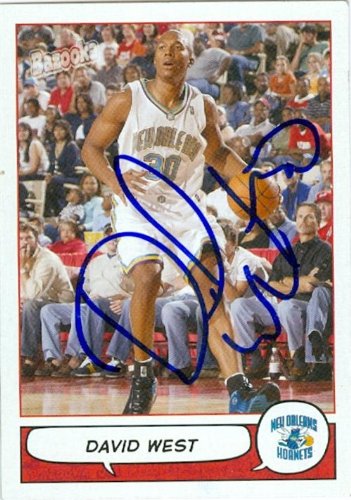 David West Autographed/Hand Signed Basketball Card (New Orleans Hornets) 2005 Topps Bazooka #97