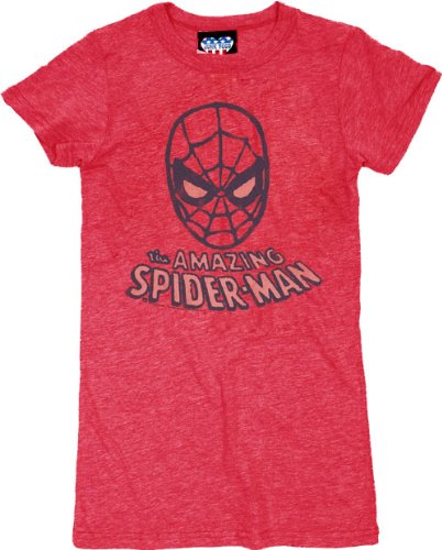  Junk Food Amazing Spiderman Red Juniors T-shirt Tee
