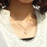 [デザイナーズセレクション]Designers Selection ネックレス アクセサリー ネックレス クロス 真鋳 淡水パール スワロフスキー ロング WN0V0006A