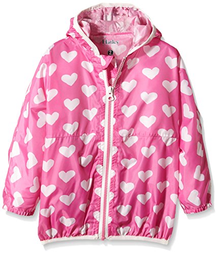Hatley Girls' Pink Hearts Wind Breaker