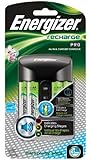 Energizer Recharge Pro Charger with 4 AA NiMH Rechargeable Batteries (included) and Enhanced Charging Alerts