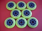 8pk Hyper Green Machine Inline wheels 90mm 91A durable