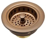 Antique Copper Kitchen Sink Basket Strainer Stopper New