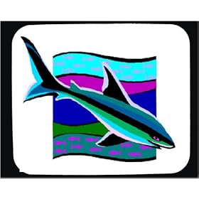 Decorated Mouse Pad with marine, ocean, shark, life, sea, fish, predator