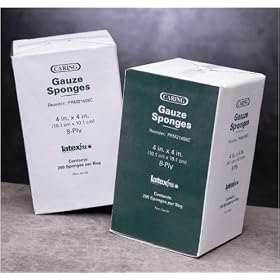 Medline Caring Non-Sterile Gauze - 3" x 3", 12-ply - Qty of 200 - Model PRM21312CZ