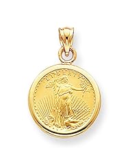 14K Yellow Gold Bezel for 1/10oz American Eagle Coin