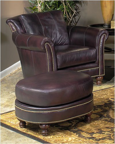 Bradington-Young 866 - CHOT Richardson Leather Chair and Ottoman