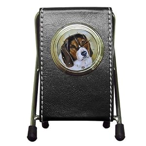 Limited Edition Violano Pen Holder Desk Clock Beagle Dog