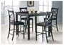 5pcs Martha Espresso Finish Counter Height Gathering Table Set