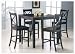 Martha 5pc Counter Height Dining Table Set In Dark Cappuccino By Acme Furniture