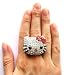 Extra Large Hello Kitty Swarovski Crystal Ring Red Bow