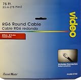 Channel Master 75 Feet Rg6 Coaxial Cable with F Connectors