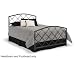 Full Size Metal Headboard and Footboard - Landon Contemporary Style in Graphite Finish