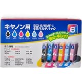 キヤノン用 リサイクルインクカートリッジ 6色マルチパック BCI-6/6PM互換 JIT-C066P