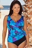 Longitude® Gilded Lily Side Tie Surplice - Plus Size Swimsuit Plus Size Swimsuit