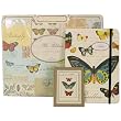 Butterfly Combination 1 Gift Set: Tabbed File folders, Elastic Bound notebook and Set of 18 bookplates