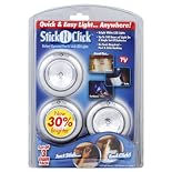 Stick N Click LED Lights, Battery-Operated Peel & Stick