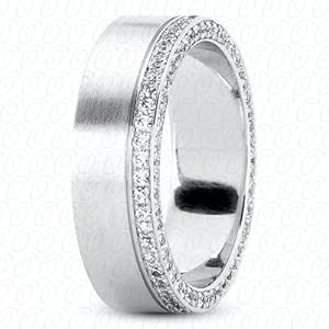 0.80 Ct. Custom Made Diamond Wedding Band F VS1 Pd NWB043013.483