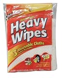 Handi Wipes, Heavy Duty, Reusable, 3-Count Packages, Assorted Colors, Case of 18 (54 Wipes)