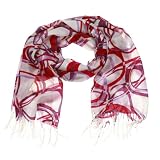 Echarpes et foulards - Elyséa - Etole Cachemire Imprimé Ondulations Roses