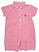 Purchase Cheap Ralph Lauren Infant Boy / Girl Romper, Red and White Checkered, Navy Blue Pony Stores Online