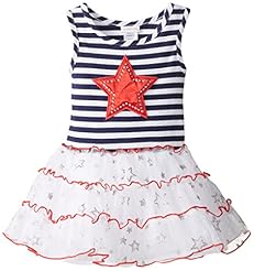 Girls Polyester/Knit Glittering Mesh Applique Striped Print Dots Print  Dress