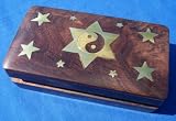 Ying Yang Wooden treasure chest trinket box