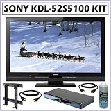 Sony BRAVIA S Series KDL 52S5100 52 Inch 1080p LCD HDTV + Blu Ray Accessory Kit