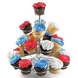 CentralChef Cupcake Holder & Display Stand for 24 Cupcakes with Chrome Finish