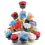 CentralChef Cupcake Holder & Display Stand for 24 Cupcakes with Chrome Finish