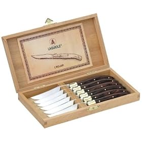 Kitchen Craft LAG268035 Laguiole Set of Six Steak Knives in a Wooden Box