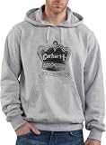 Carhartt Men's Series 1889 Crown Graphic Hoodie, Heather Gray, XX-Large Regular