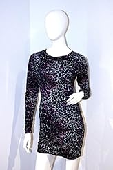 Leopard Print Gathered Bateau Neck  Dress