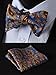 HISDERN Bow Ties for Men Paisley Self Tie Bow Tie and Pocket Square Set Classic Business Formal Tuxedo Men's Bowtie Handkerchief for Wedding Party
