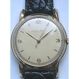 IWC manual wind round mens watch, 18k gold, circa 1950