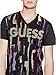 GUESS Men's Primo Paint Stroke V-Neck Tee
