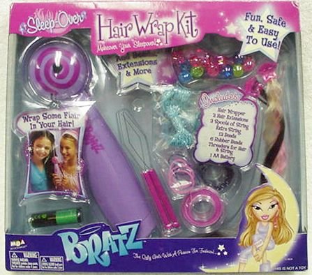 Childrens Toyshop  Toys : Bratz Sleep-Over Sleepover Hair Wrap Kit - BONUS Hair Extensions!