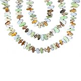 Rutilated Quartz, Tiger Eye, Aventurine and Blue Chalcedony Necklace by Sajen, 54