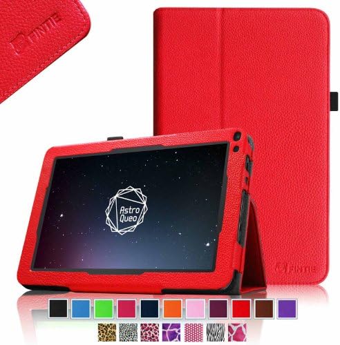 Fintie Folio Case for Astro Queo A911 9" A13 Android Tablet Premium Vegan Leather Cover with Stylus Holder [Will Not Fit 9-Inch Astro Queo A921] - Red