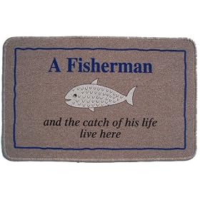 A Fisherman and the catch of his life gift doormat