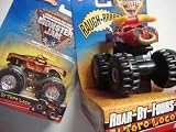 Hot Wheels Monster Jam 2 El Toro Loco Trucks: The Original El Toro & Roar-By-Fours - Makes 3 Sounds 1/55