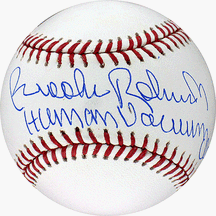 Brooks Robinson Autographed MLB Baseball with Human Vacuum Cleaner Inscription