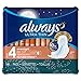 Always Ultra Thin Size 4 Overnight Feminine Pads with Wings, Unscented, 14 count (Packaging May Vary)