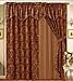 Grand Linen 8 PC Modern Brown, Bronze, and Camel Suede Curtain Set