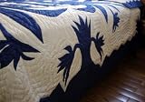 Bird of Paradise Comforter, Navy blue, Twin