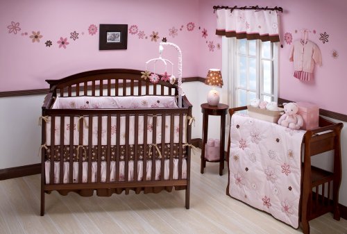 NoJo Serenity 4 Piece Crib Set - Pink Brown product image