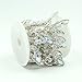 Seasofbeauty AB Resin Crystal Clear Glass Rhinestone Bridal Trim Fashion Chain 1 Yards Silver
