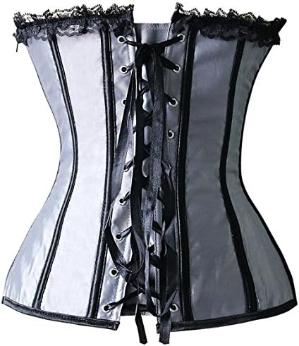 Jewlryfinds Fashion Lady Elegance Satin Pleated Mesh Decorate Strapless Corset