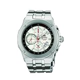 Orient Mens 100m Alarm Chronograph in 1 5 Second, Small Second Hand, Date White Watch #CTD0S002W by Orient